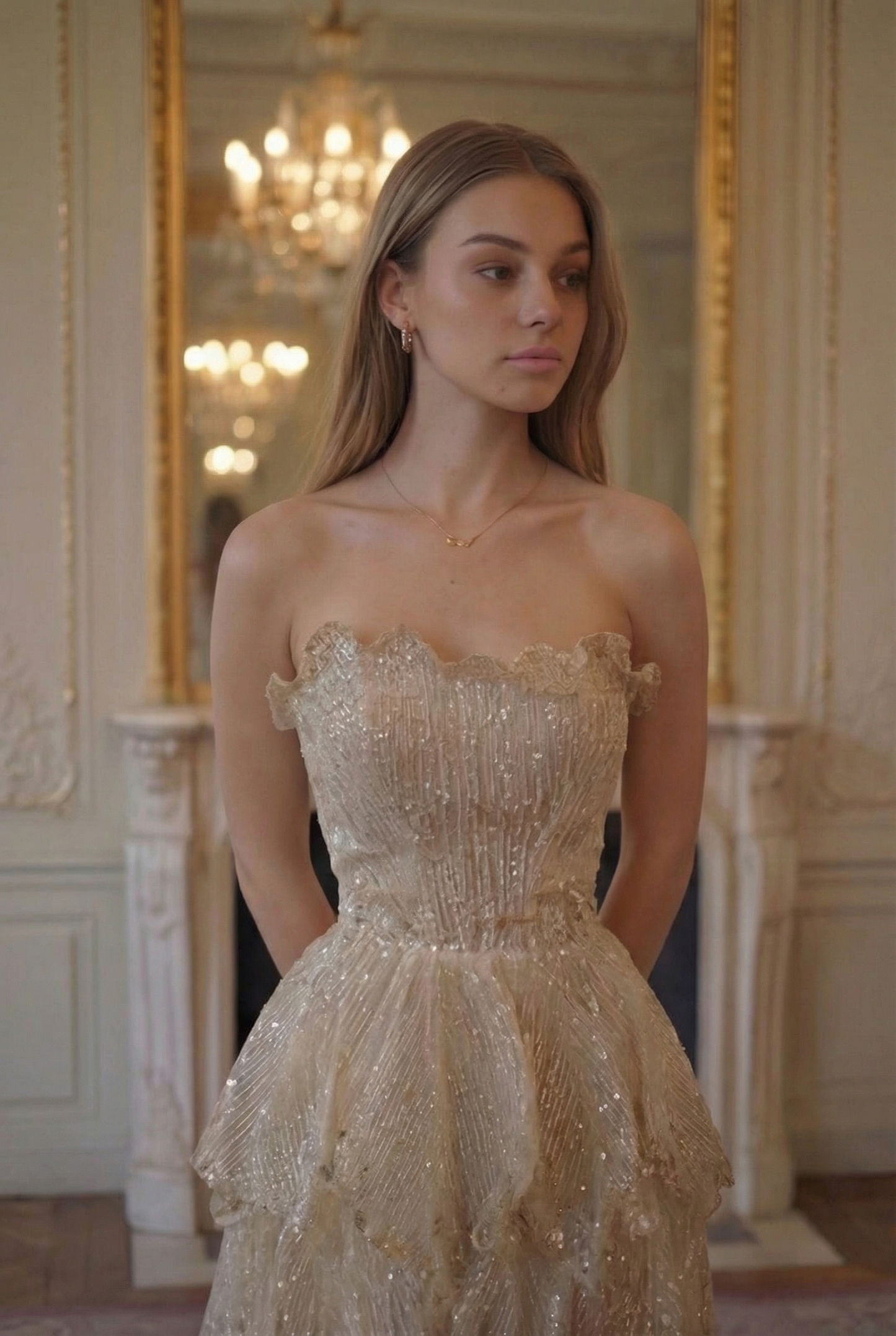 Aurelia Halter Gown - Champagne Bronze Lus Deluné