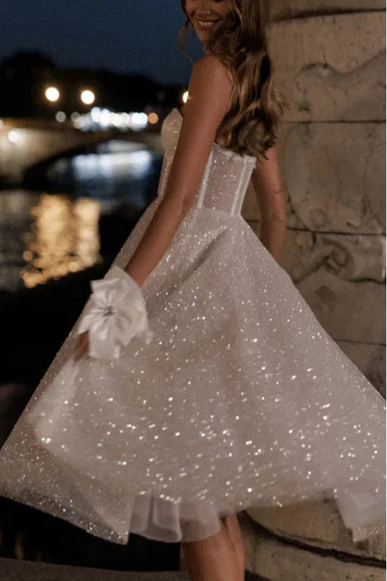 Star Corset Midi Dress - Diamond White Lus Deluné