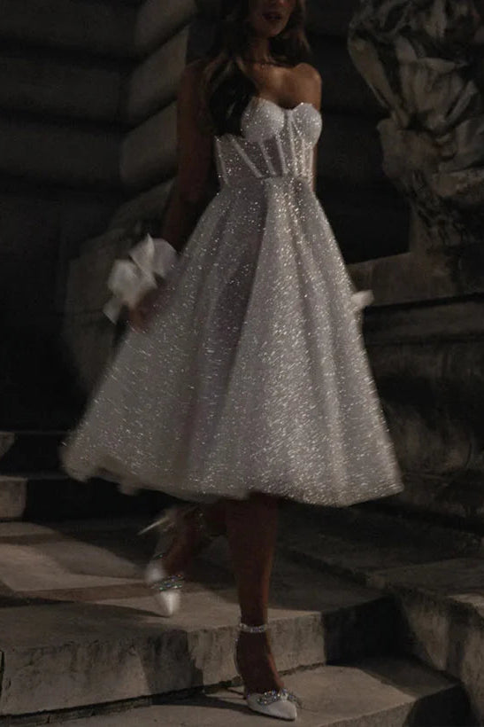 Star Corset Midi Dress - Diamond White Lus Deluné