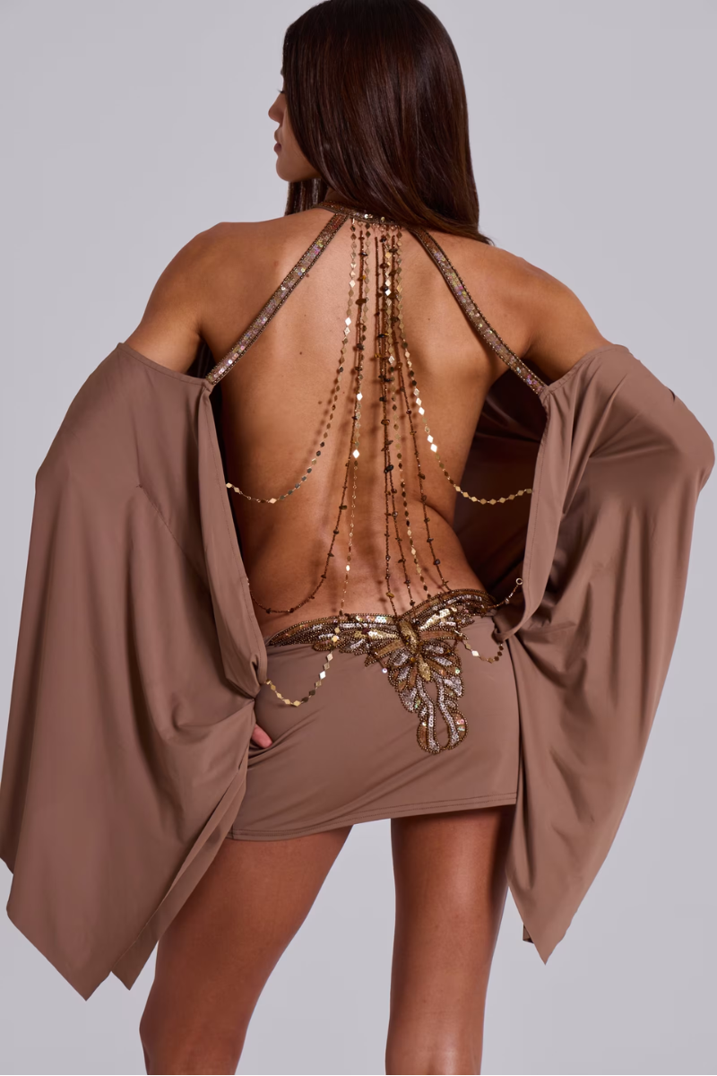 Sahara Halo Dress - Mocha Taupe Lus Deluné