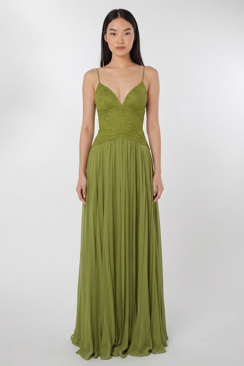 Willow Strap Dress - Olive Green Lus Deluné