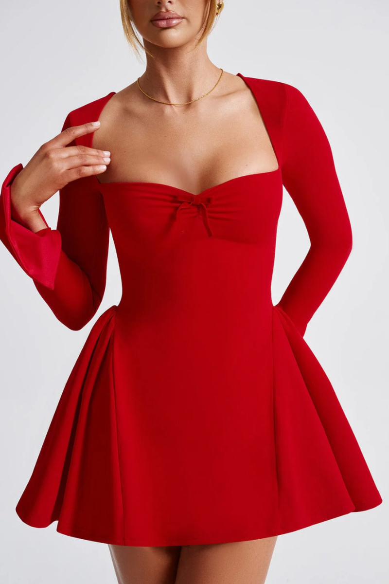 Scarlet Charm Dress - Ruby Red Lus Deluné