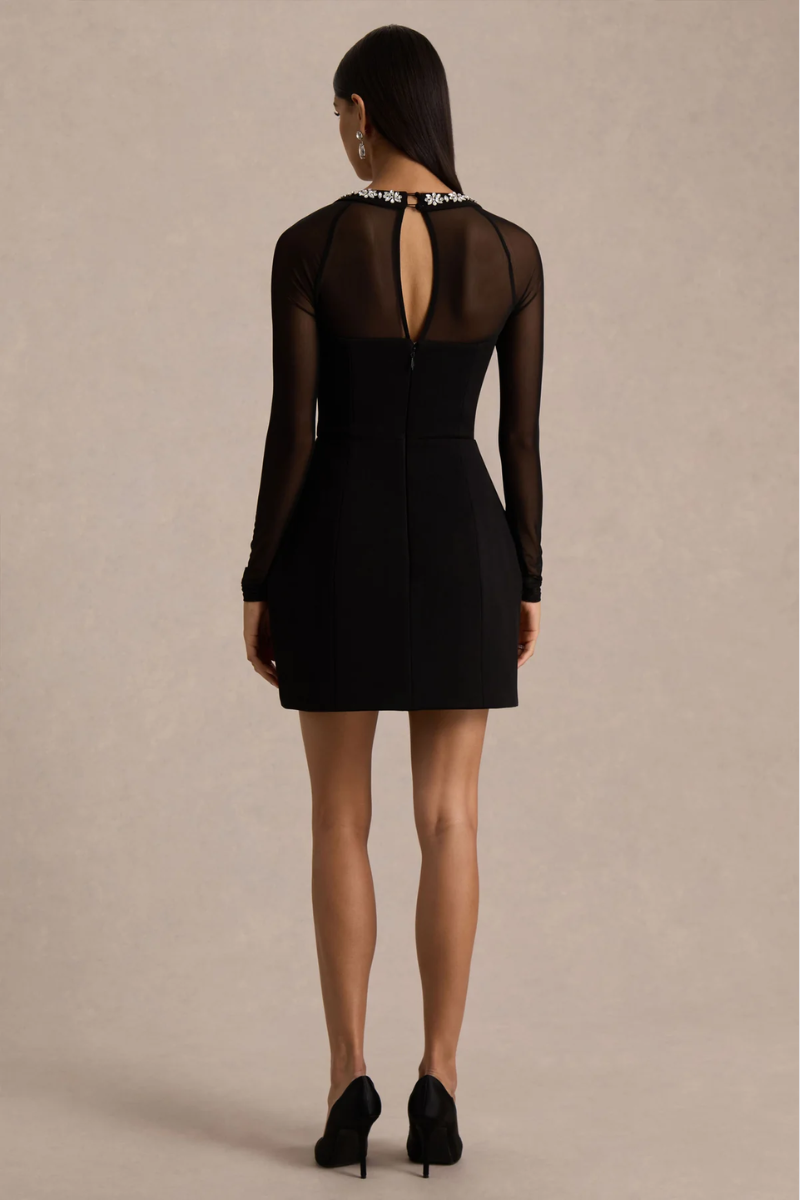 Celeste Embellished Dress - Midnight Black Lus Deluné