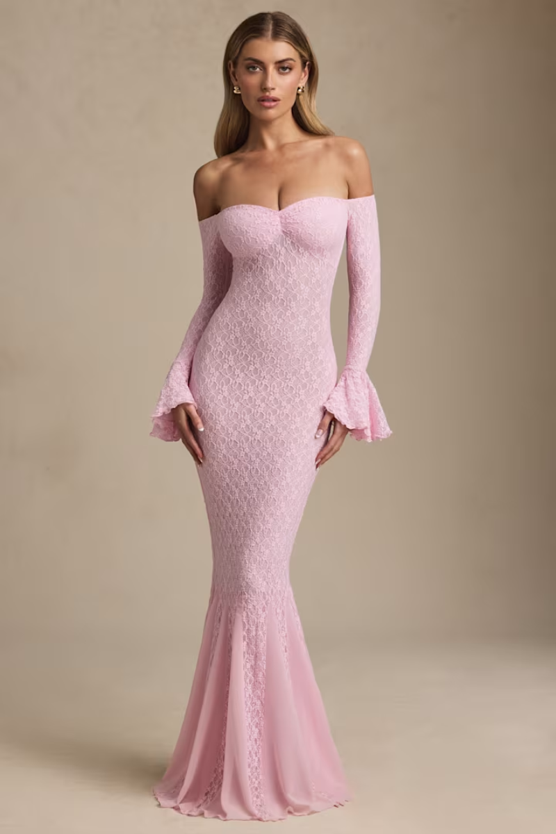 Rosalie Lace Dress - Blush Pink Lus Deluné