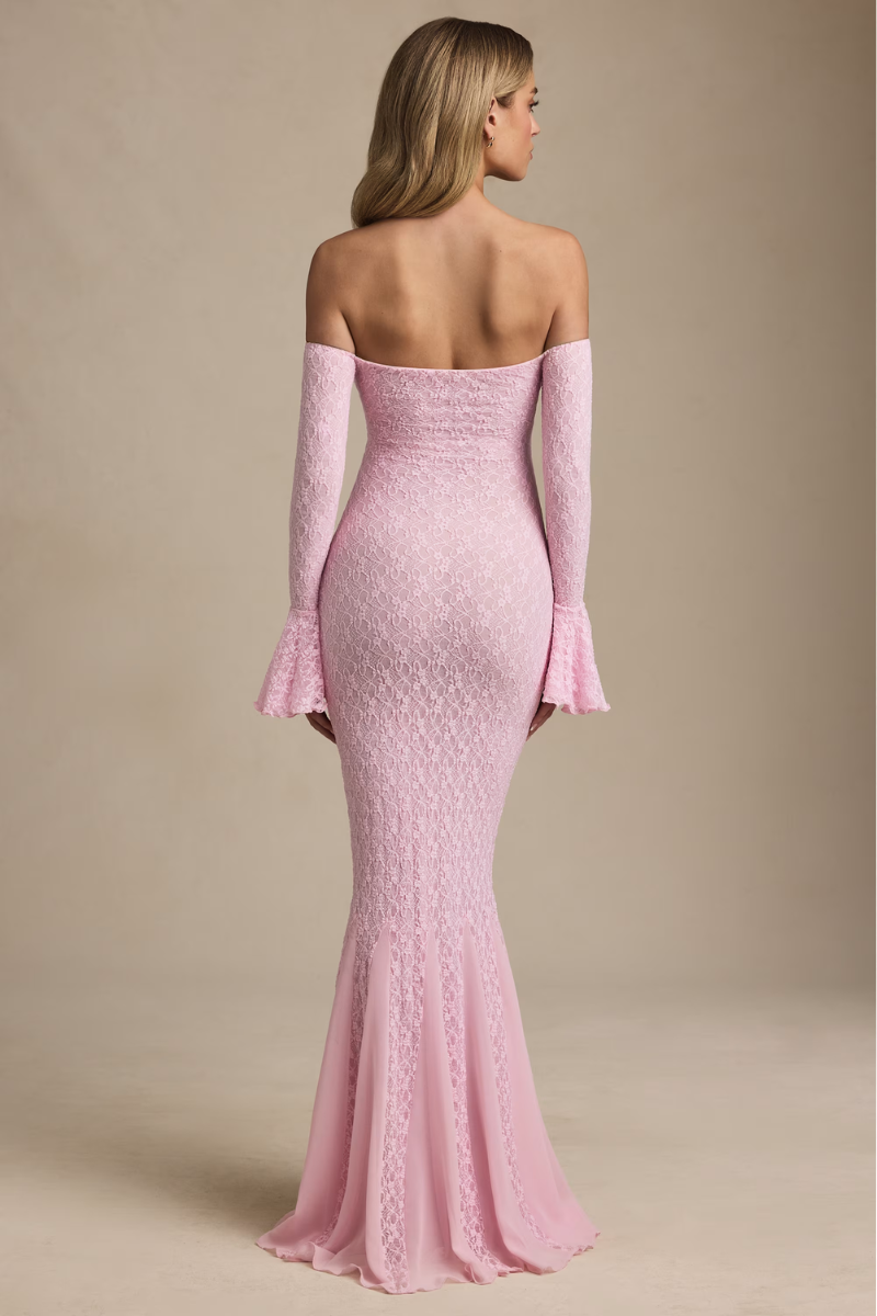 Rosalie Lace Dress - Blush Pink Lus Deluné