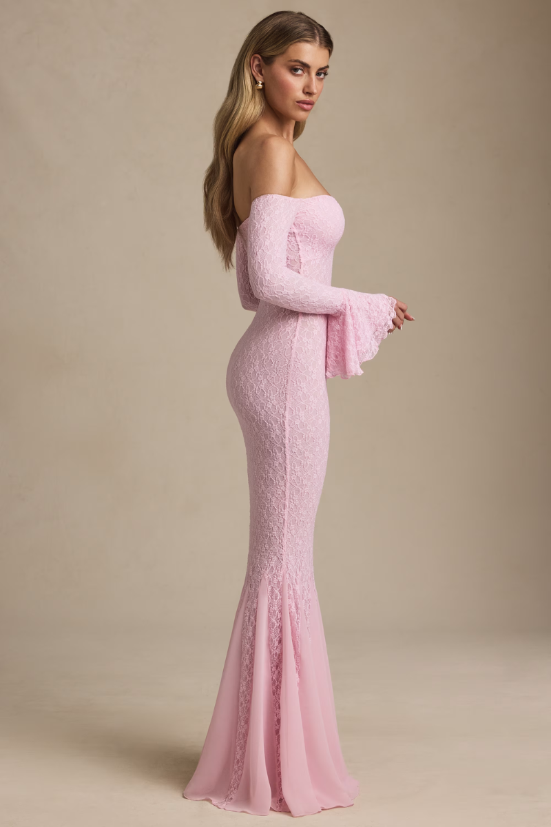 Rosalie Lace Dress - Blush Pink Lus Deluné