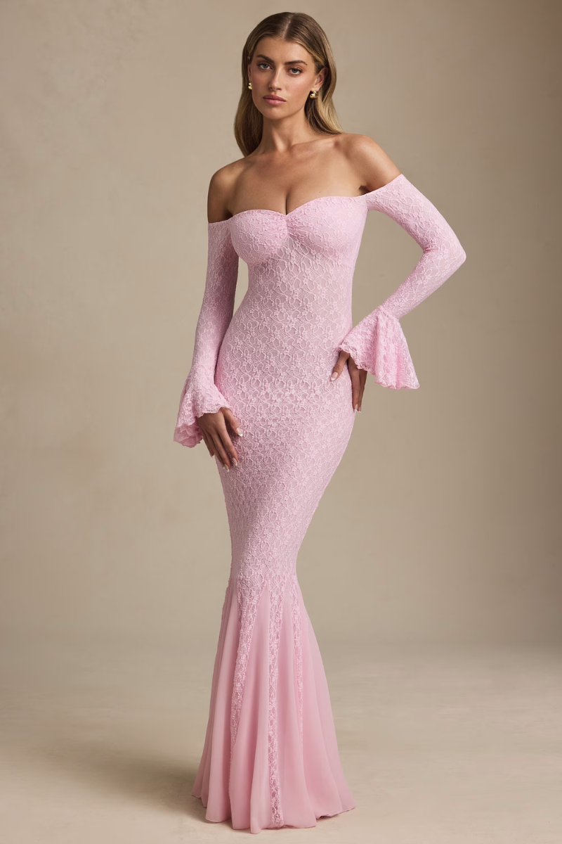 Rosalie Lace Dress - Blush Pink Lus Deluné