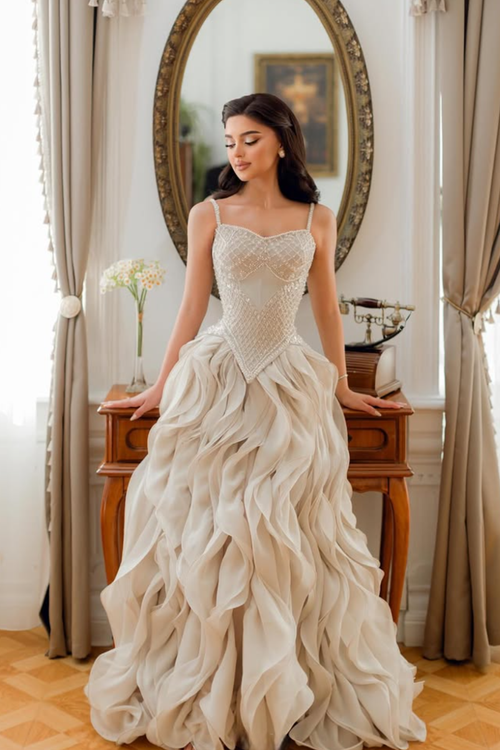 Serenelle Corset Gown - Ivory Whisper Lus Deluné