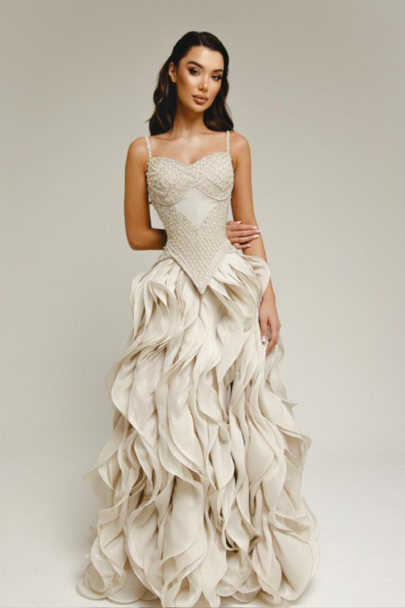 Serenelle Corset Gown - Ivory Whisper Lus Deluné