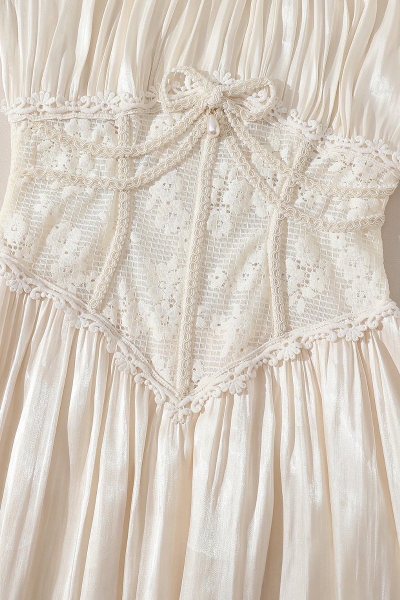 Anastasia Lace Dress - Ivory Pearl Lus Deluné