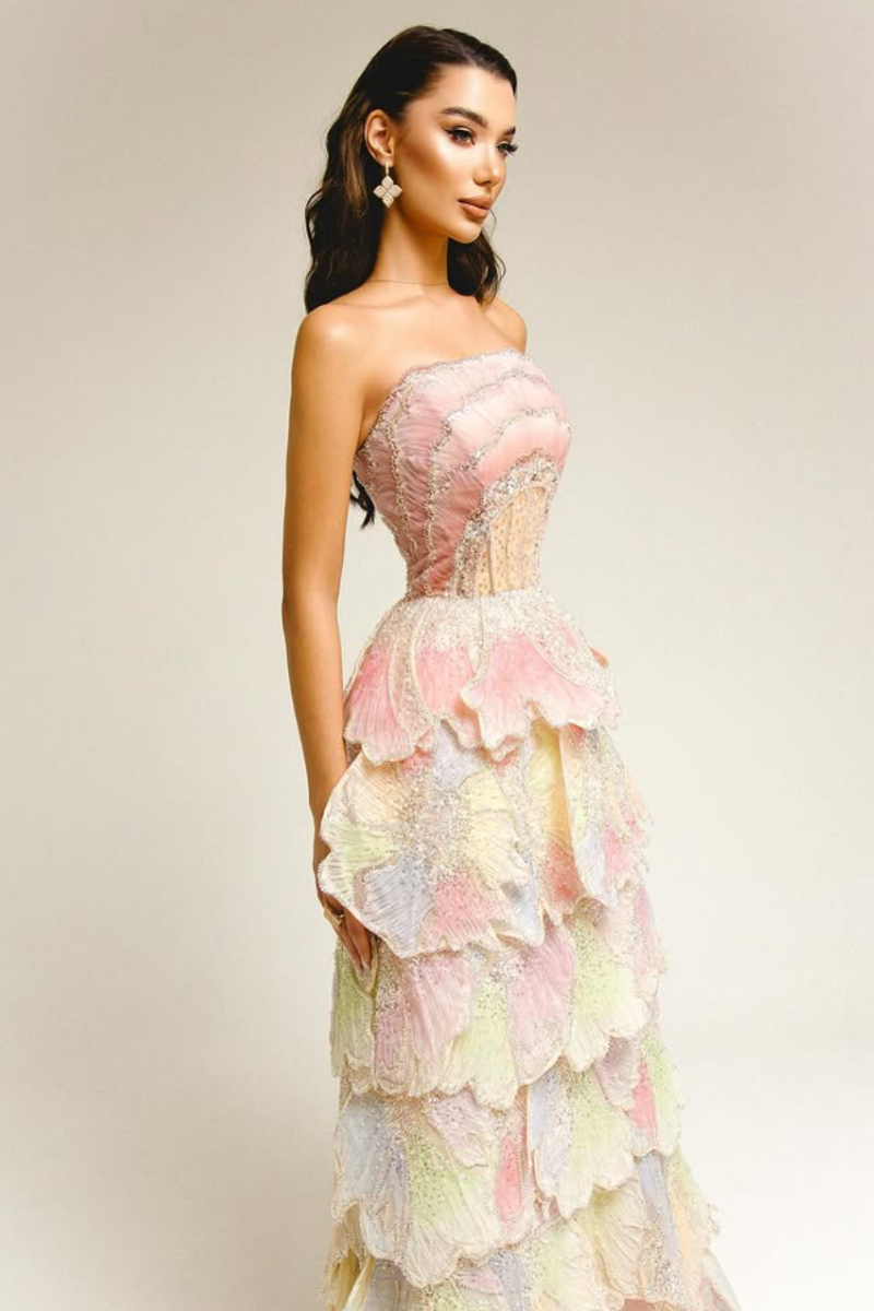 Petal Reverie Gown - Pastel Bloom Lus Deluné