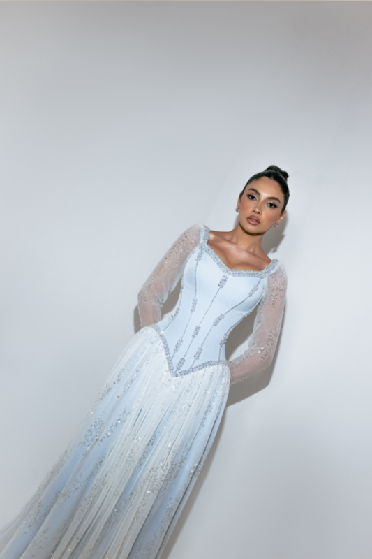 Anneliese Regency Gown - Powder Blue Lus Deluné