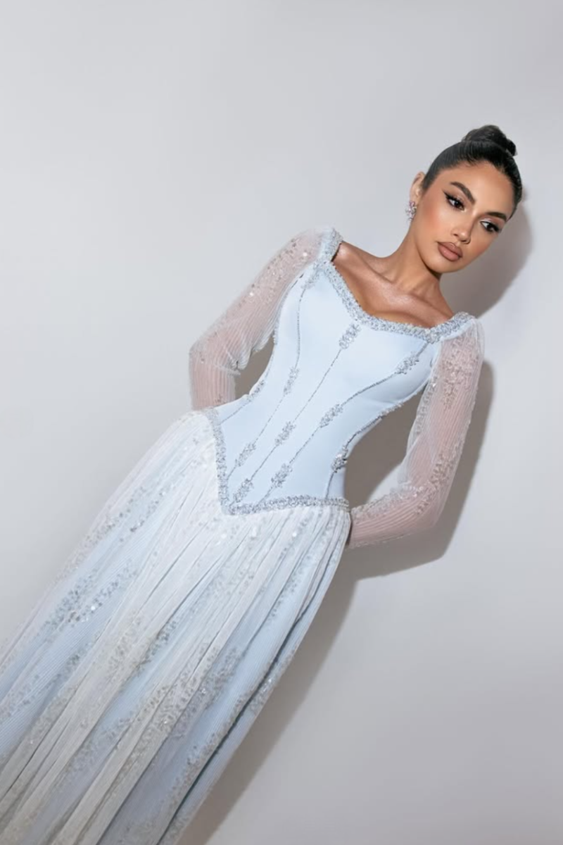 Anneliese Regency Gown - Powder Blue Lus Deluné