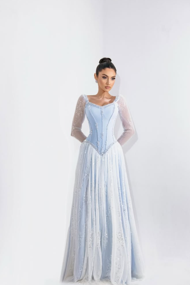 Anneliese Regency Gown - Powder Blue Lus Deluné