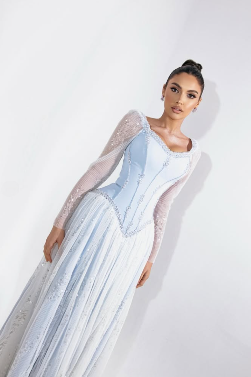 Anneliese Regency Gown - Powder Blue Lus Deluné
