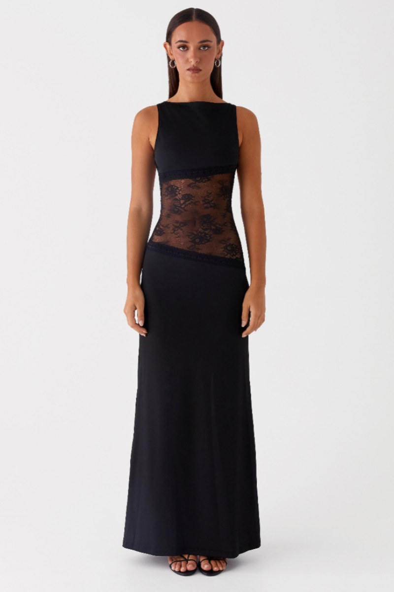 Seraphina Lace Gown - Midnight Black Peppermayo Exclusive