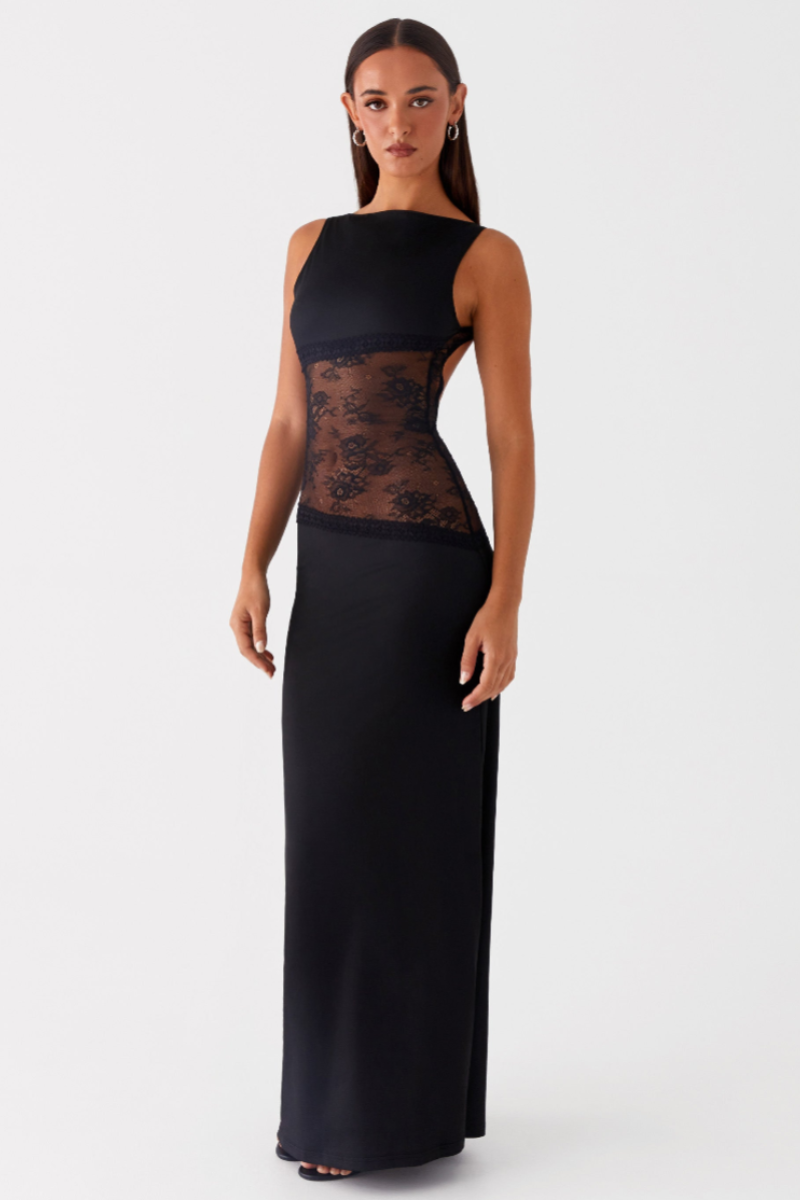 Seraphina Lace Gown - Midnight Black Peppermayo Exclusive