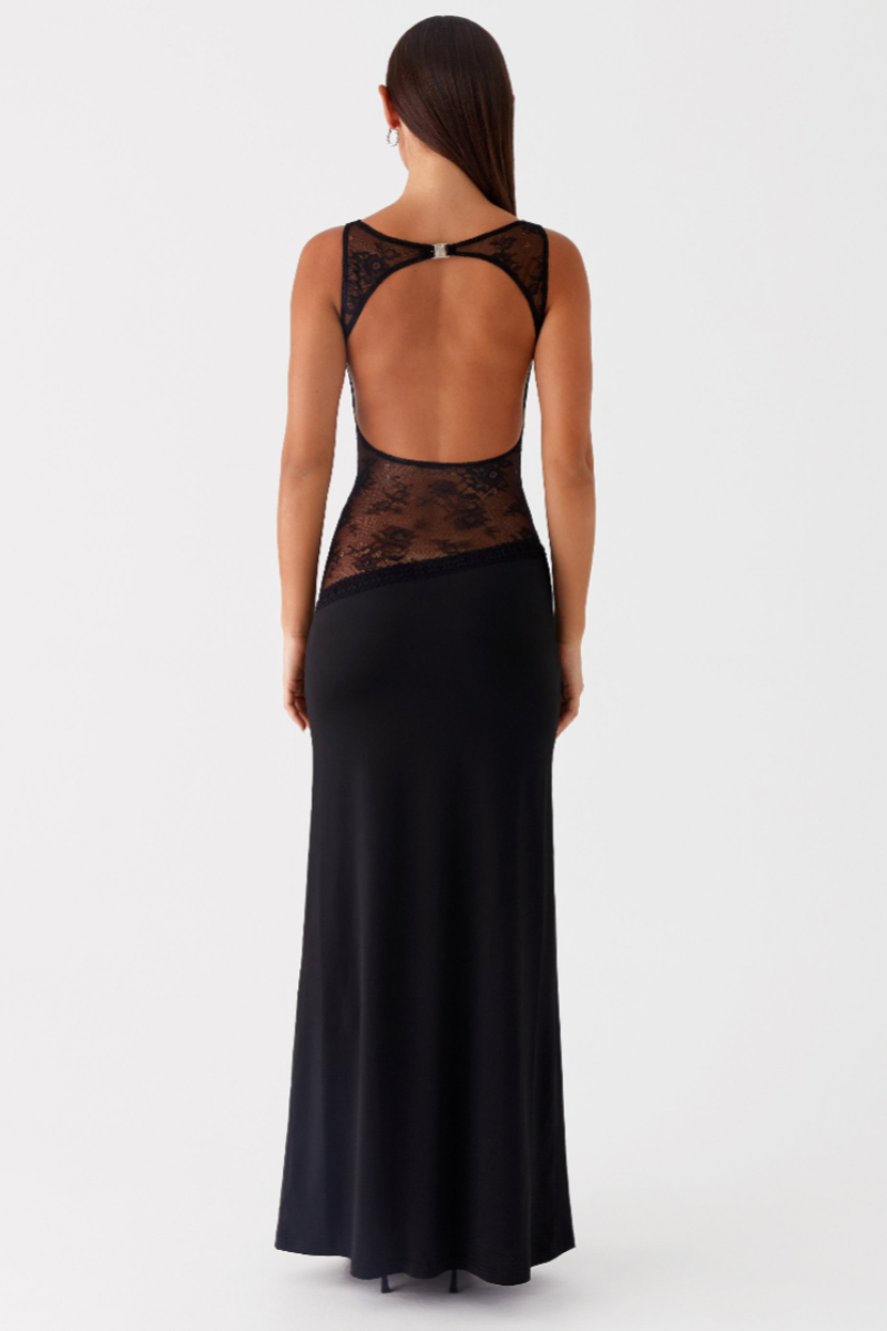 Seraphina Lace Gown - Midnight Black Peppermayo Exclusive