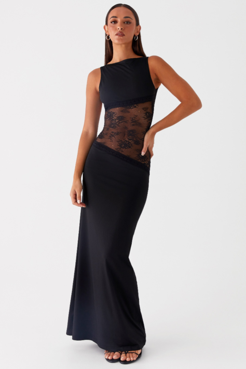 Seraphina Lace Gown - Midnight Black Peppermayo Exclusive