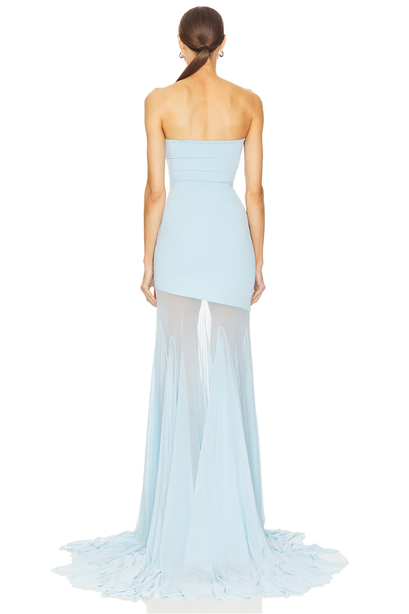 Aurielle Strapless Gown - Ice Blue Lus Deluné