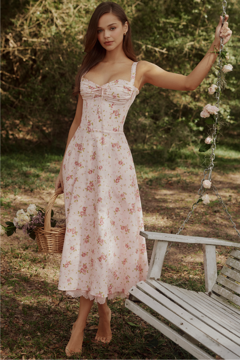 Rosalie Garden Dress - Blush Pink Lus Deluné