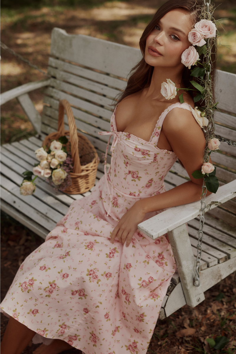 Rosalie Garden Dress - Blush Pink Lus Deluné