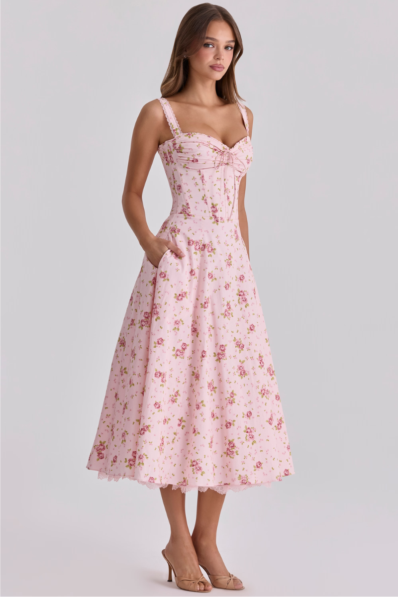 Rosalie Garden Dress - Blush Pink Lus Deluné