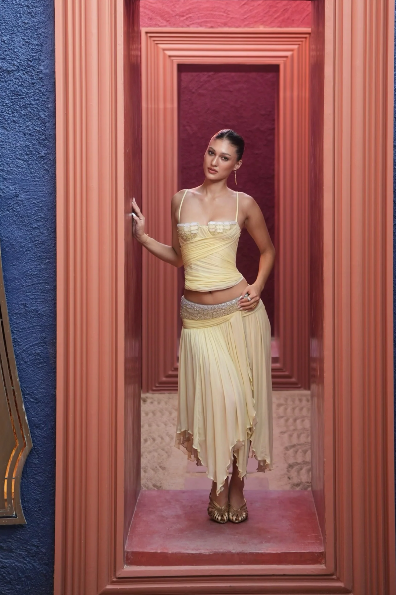Solenne Corset Dress - Buttercream Yellow Lus Deluné