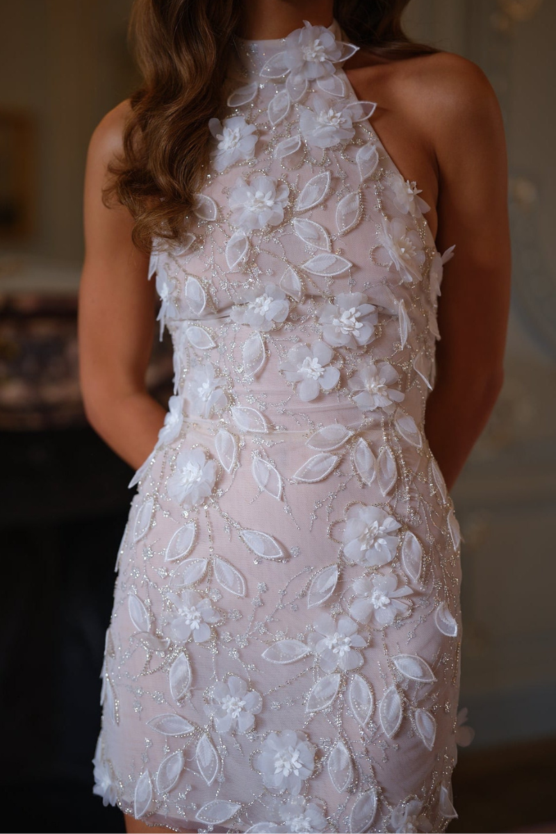 Magnolia Halter Dress - Soft Ivory Lus Deluné