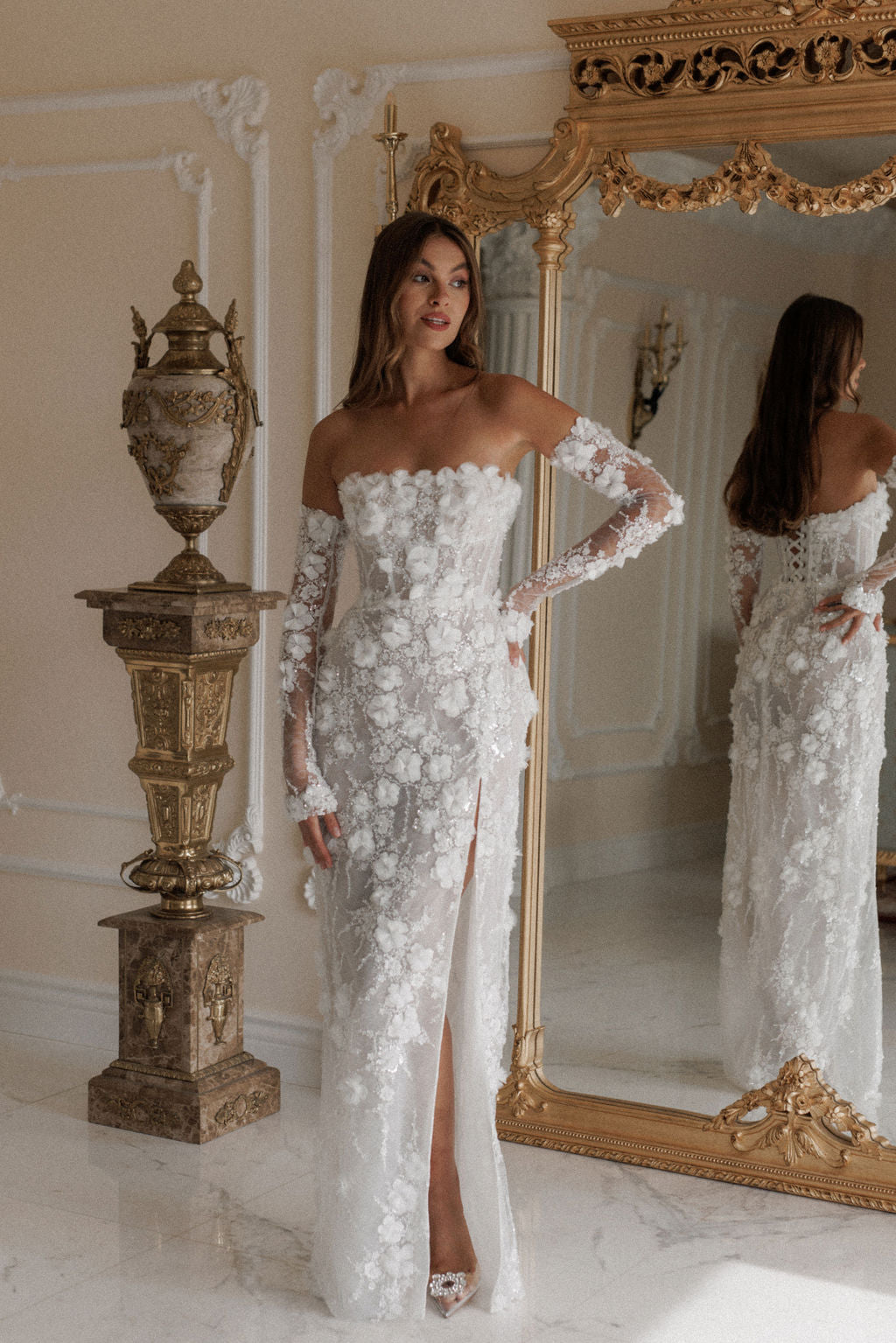Celestia Lace Gown - Bridal Ivory Lus Deluné