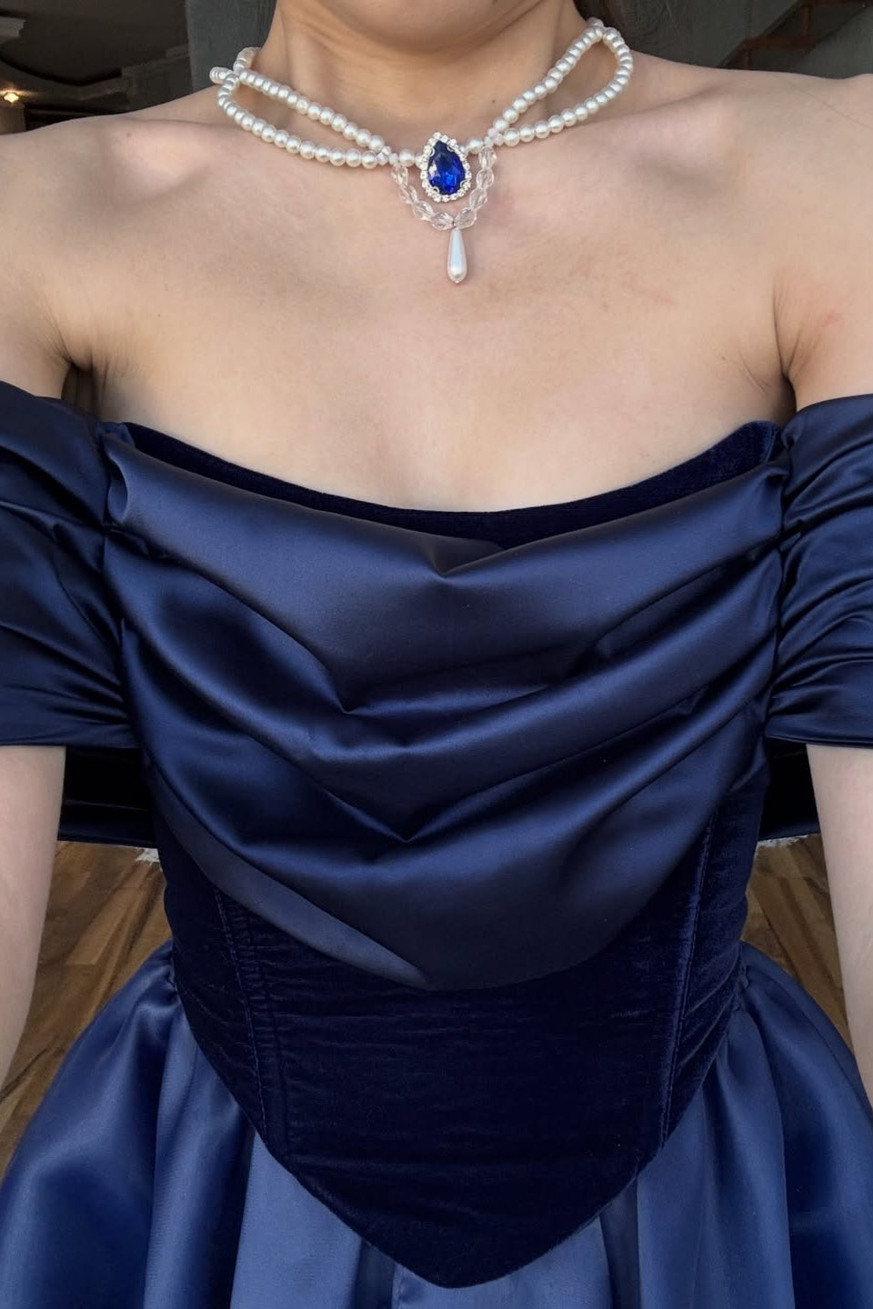 Sapphira Asymmetric Dress - Midnight Navy Lus Deluné