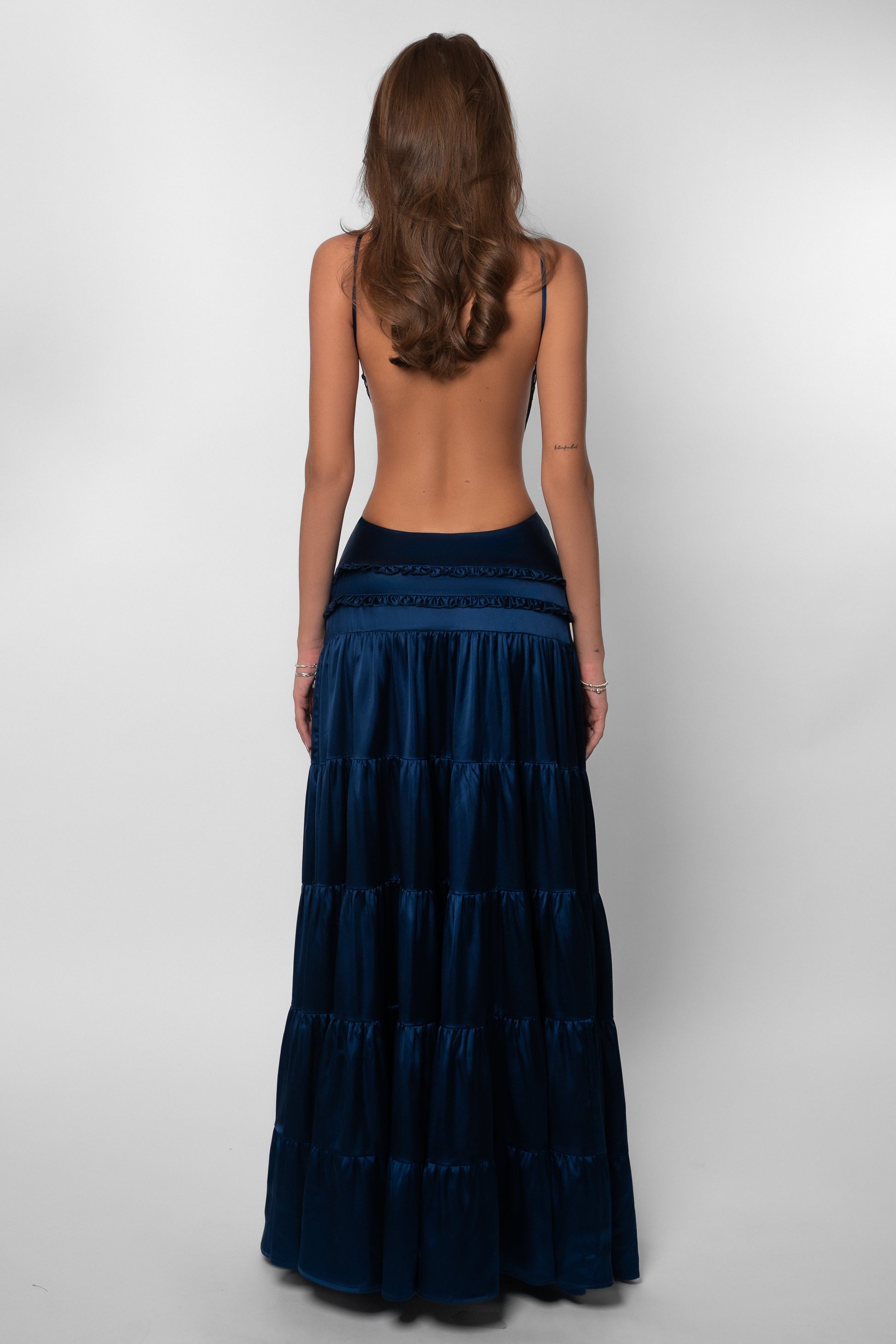 Iris Tiered Gown — Midnight Blue Lus Deluné