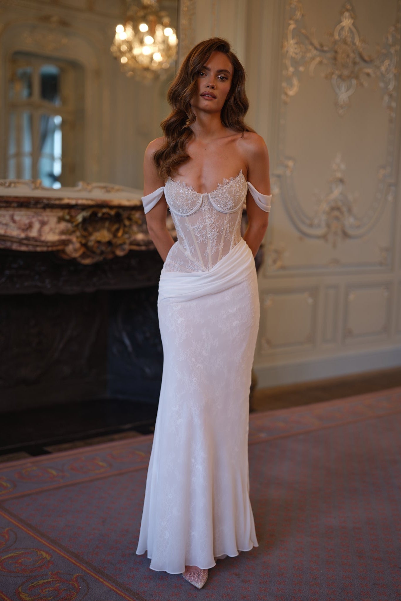 Aurelie Lace Corset Gown - Bridal Ivory Lus Deluné
