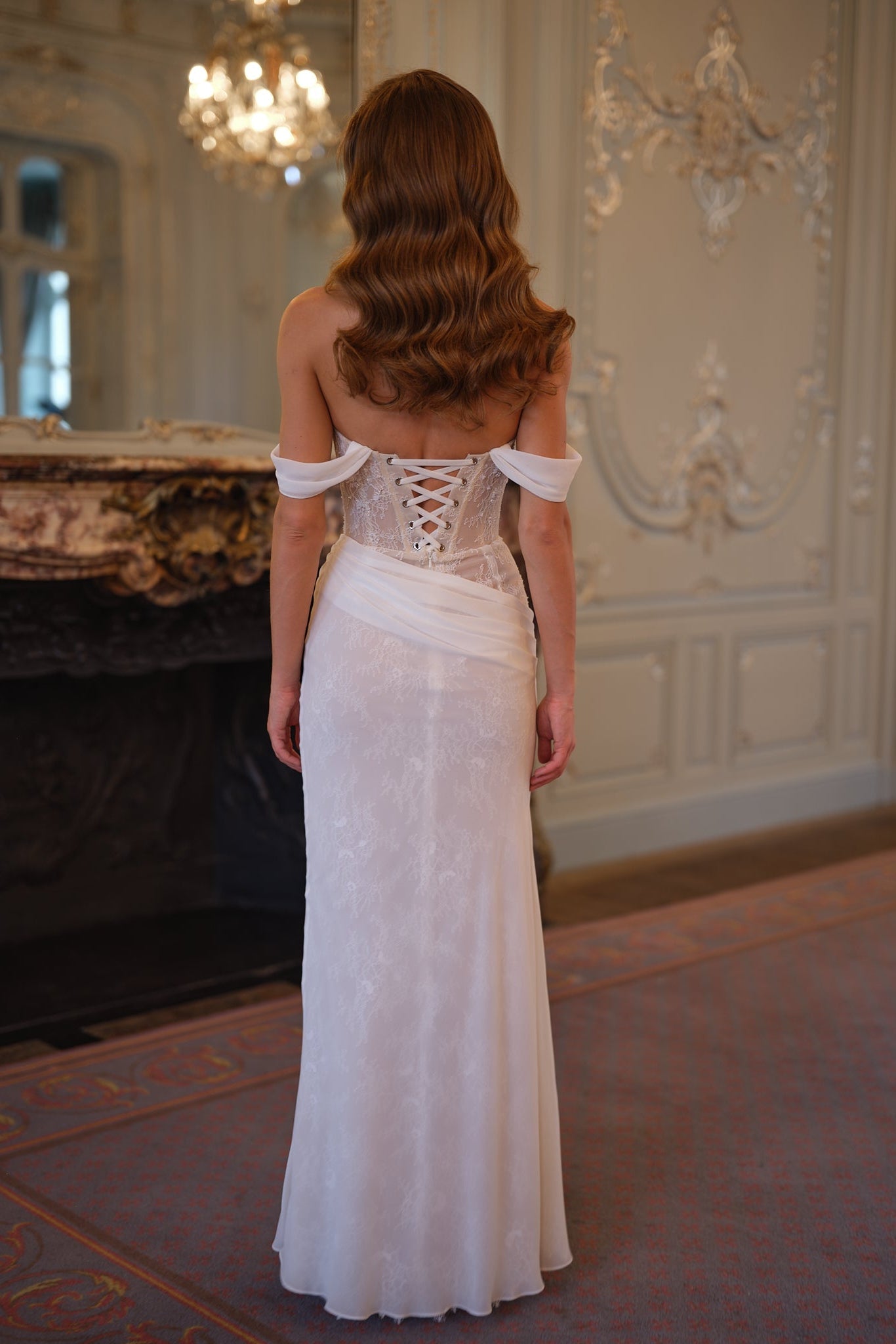Aurelie Lace Corset Gown - Bridal Ivory Lus Deluné