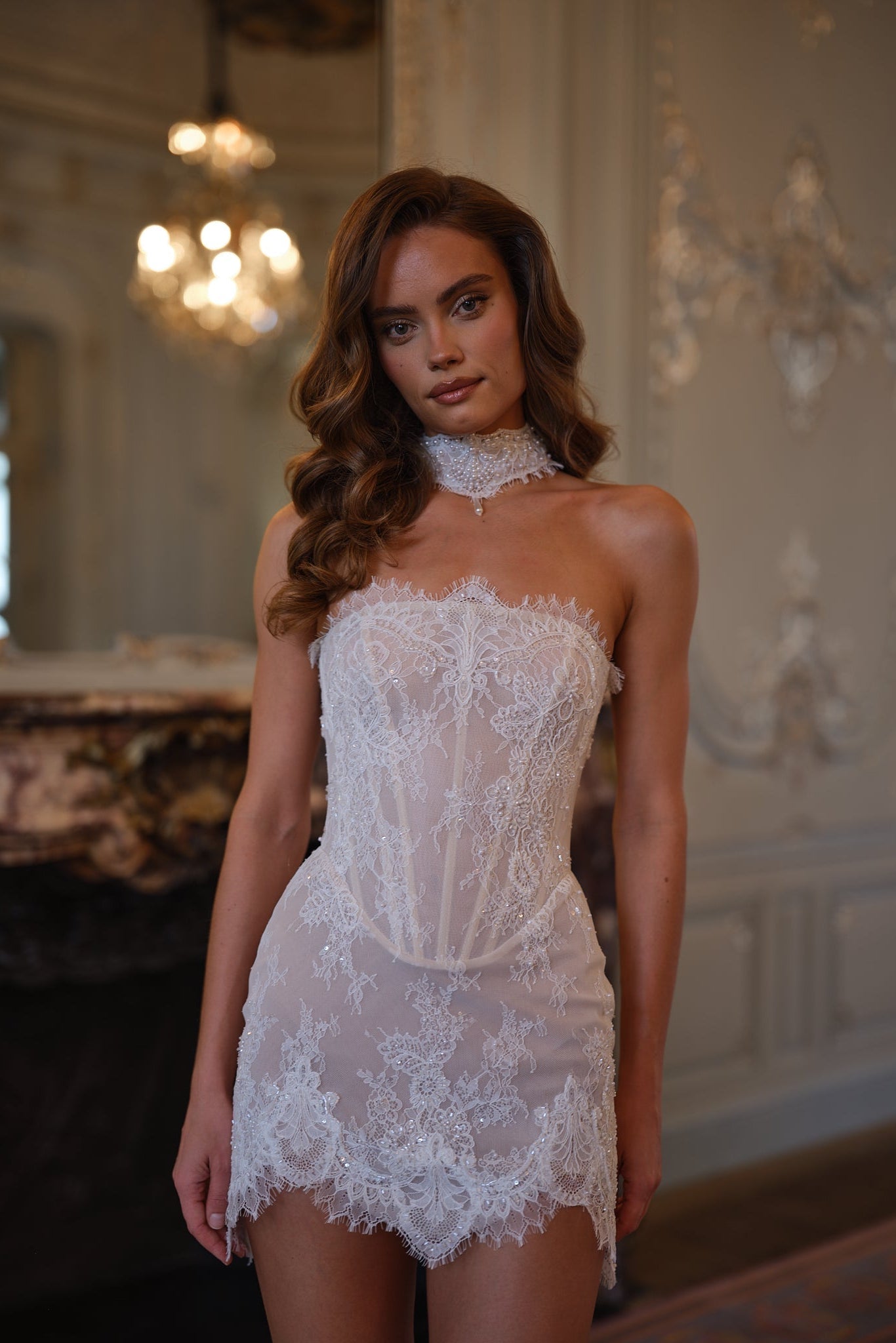 Valerina Lace Corset Dress - Pearl Ivory Lus Deluné