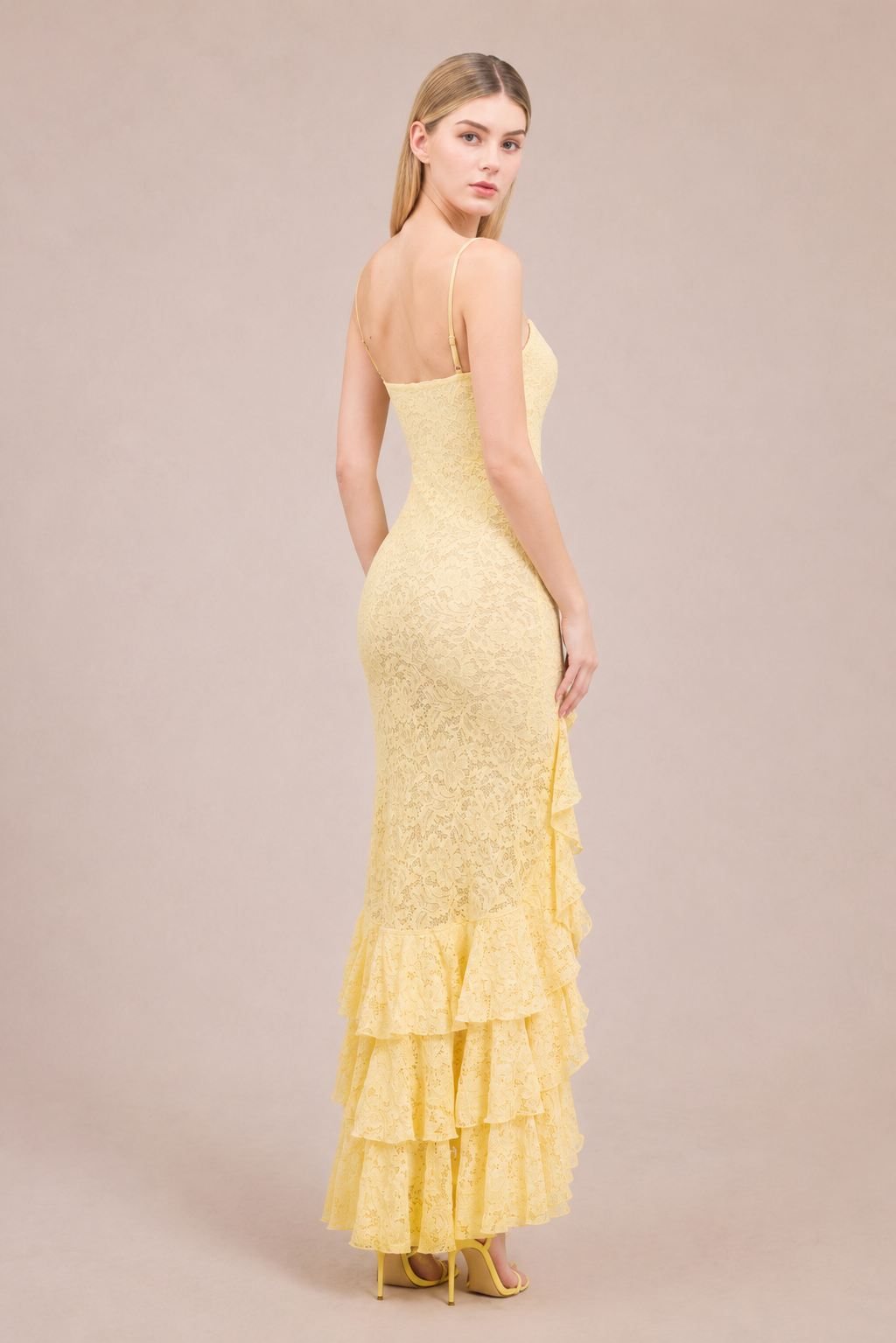 Celine Cascade Gown - Lemon Blossom Lus Deluné