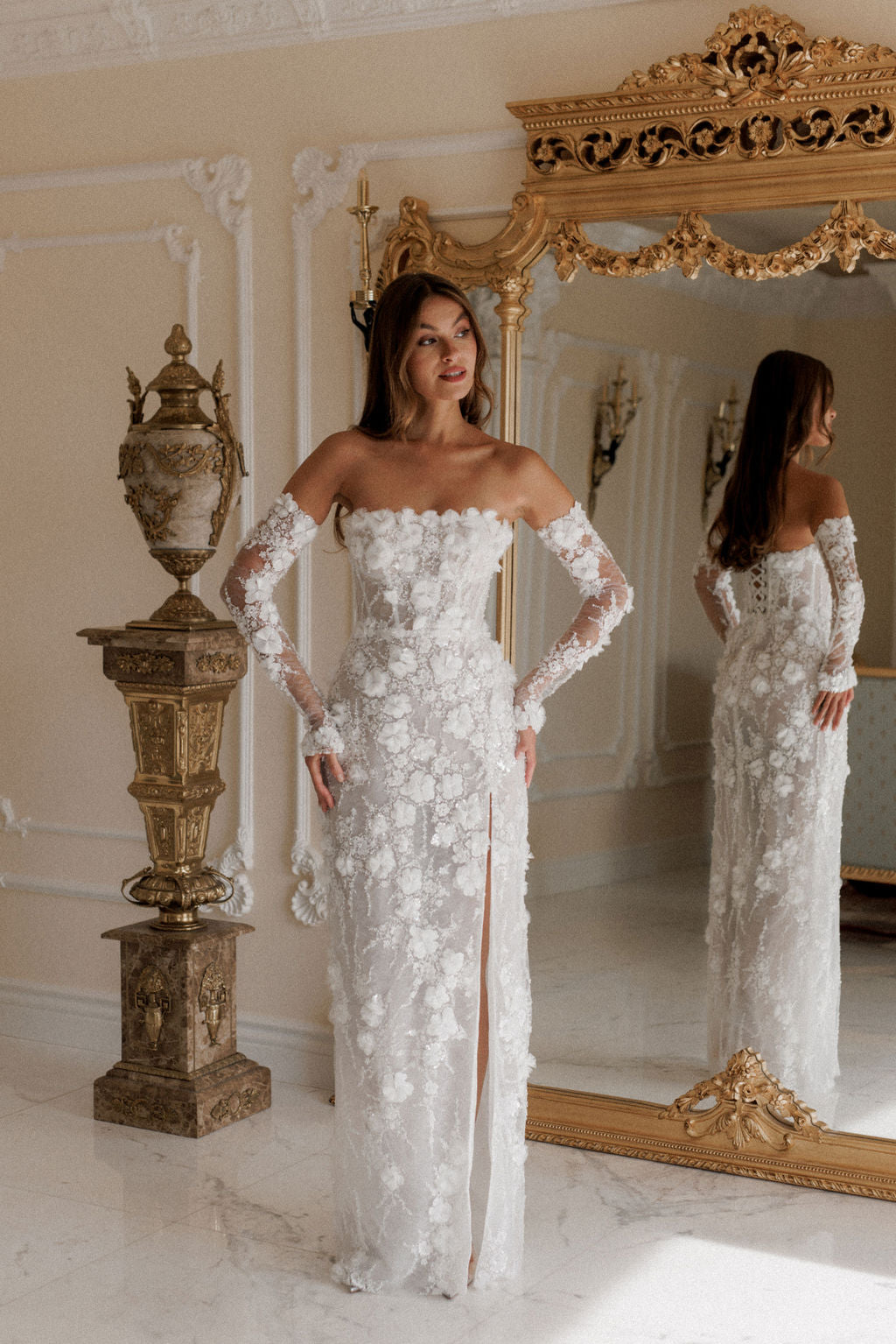 Celestia Lace Gown - Bridal Ivory Lus Deluné
