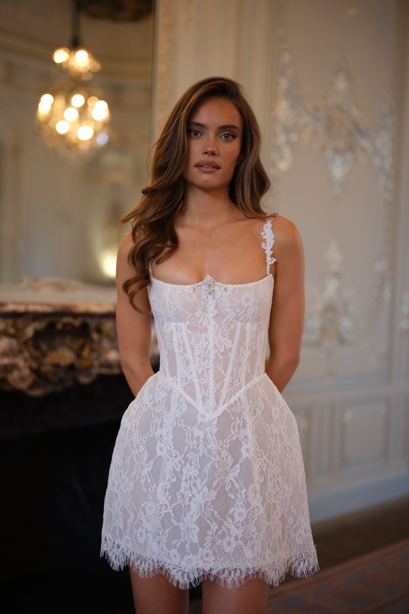 Valencia Lace Corset Dress - Soft Ivory Lus Deluné
