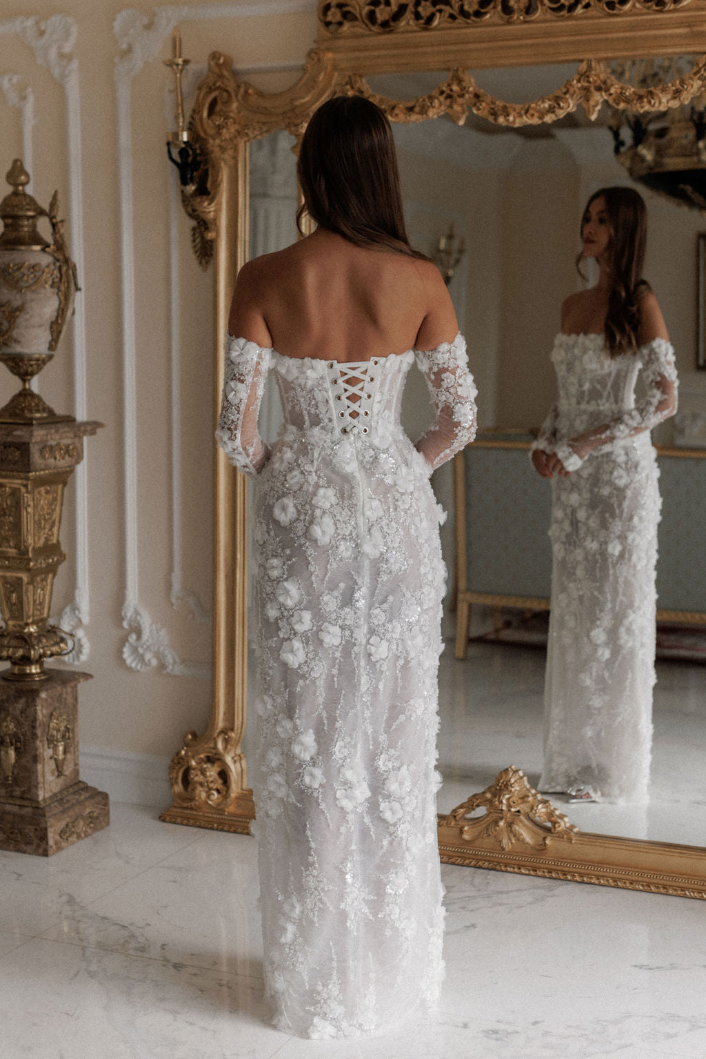 Celestia Lace Gown - Bridal Ivory Lus Deluné