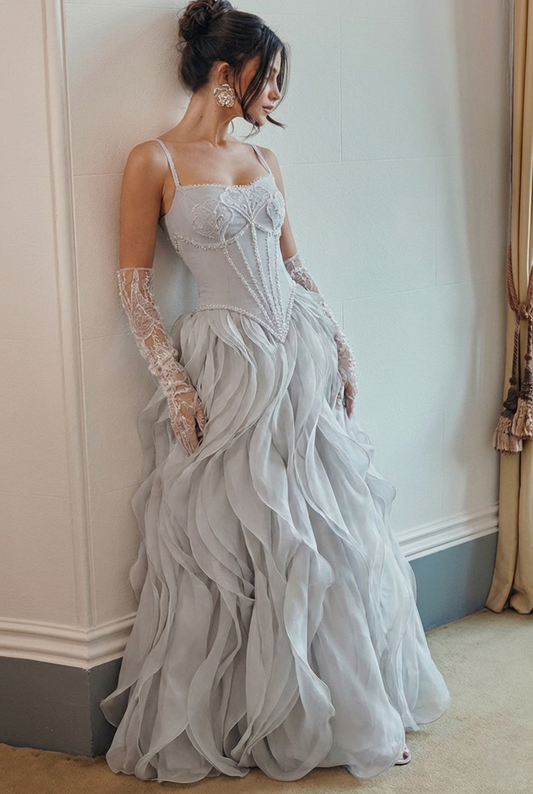 Sylphine Corset Gown - Mist Silver Lus Deluné