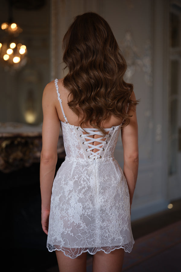 Marielle Lace Dress - Soft Ivory Lus Deluné