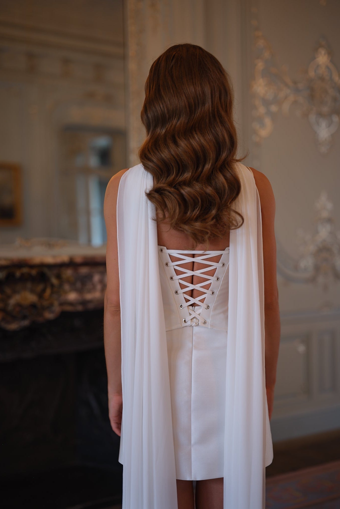 Aurelia Corset Dress - Ivory Silk Lus Deluné