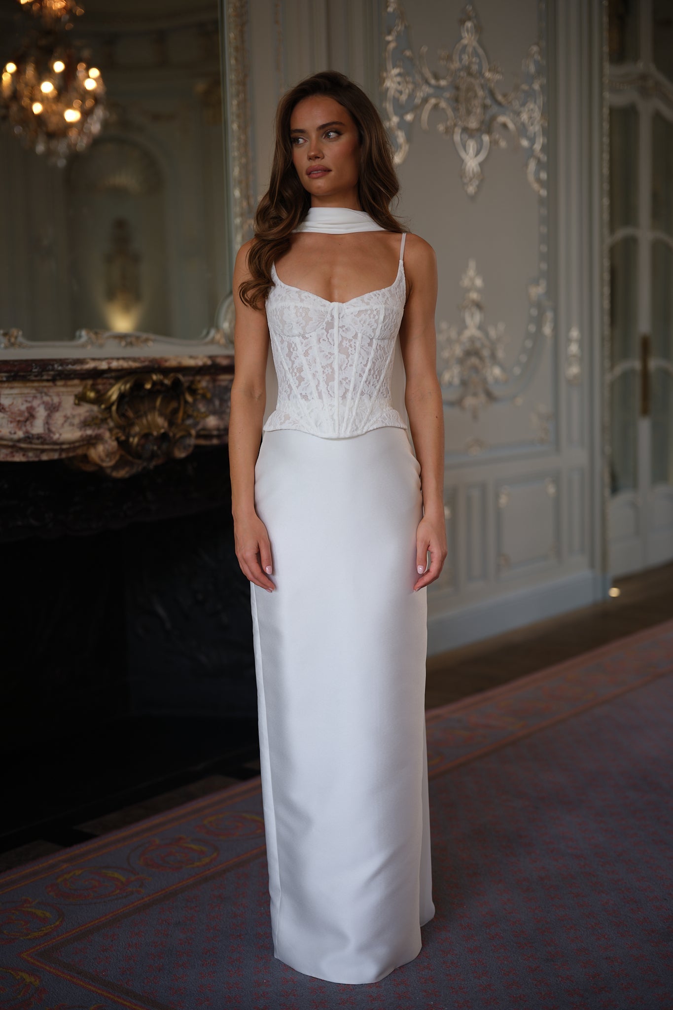 Aurelia Lace Corset Gown - Bridal Ivory Lus Deluné