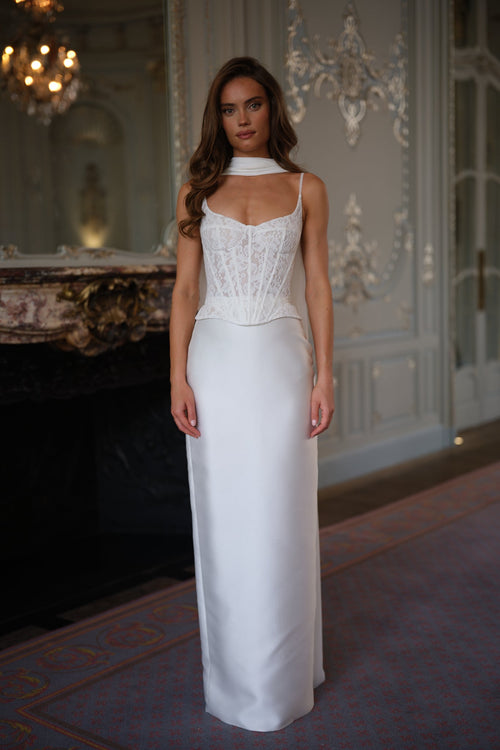 Aurelia Lace Corset Gown - Bridal Ivory Lus Deluné