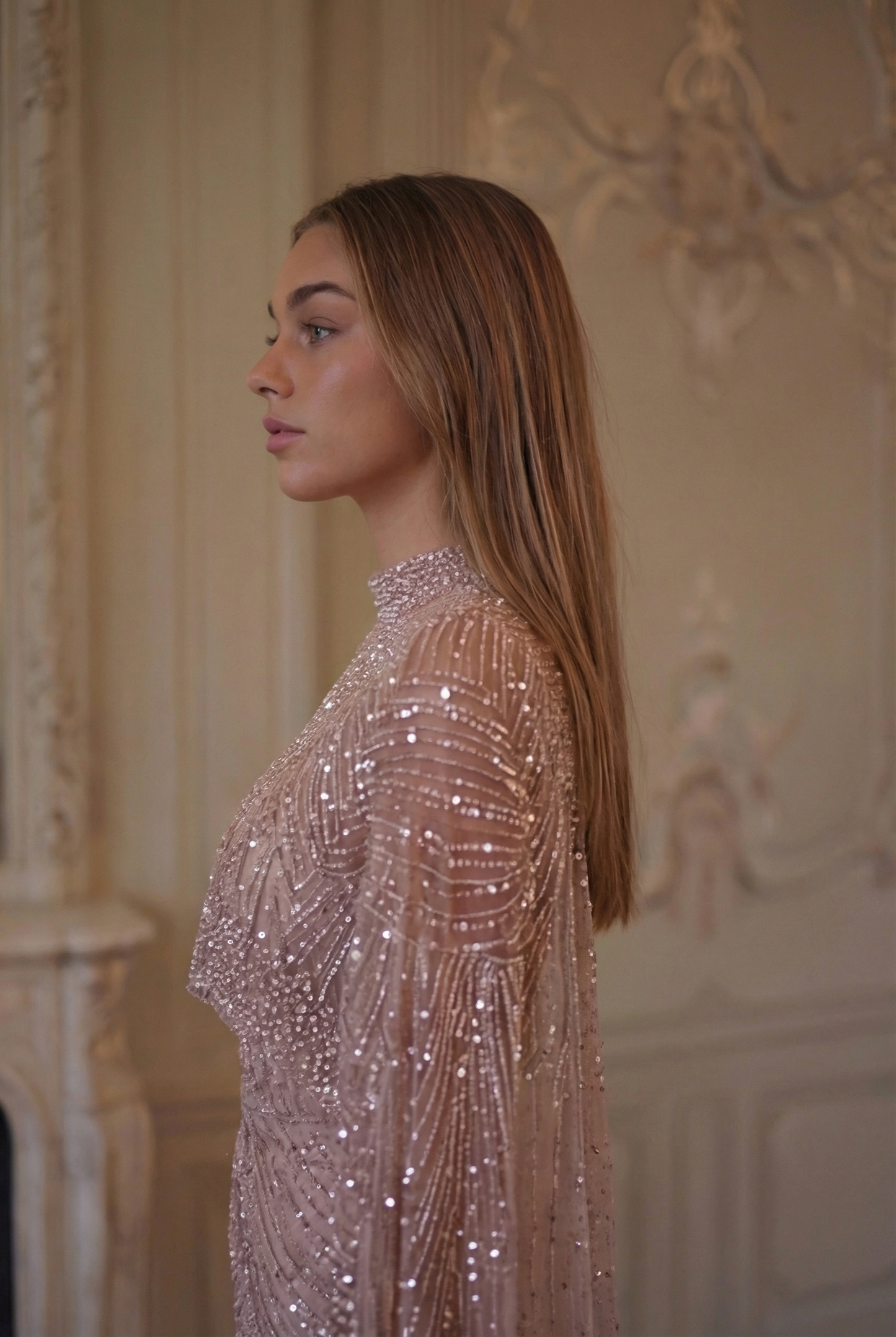Aurora Cape Gown - Rose Mauve Lus Deluné