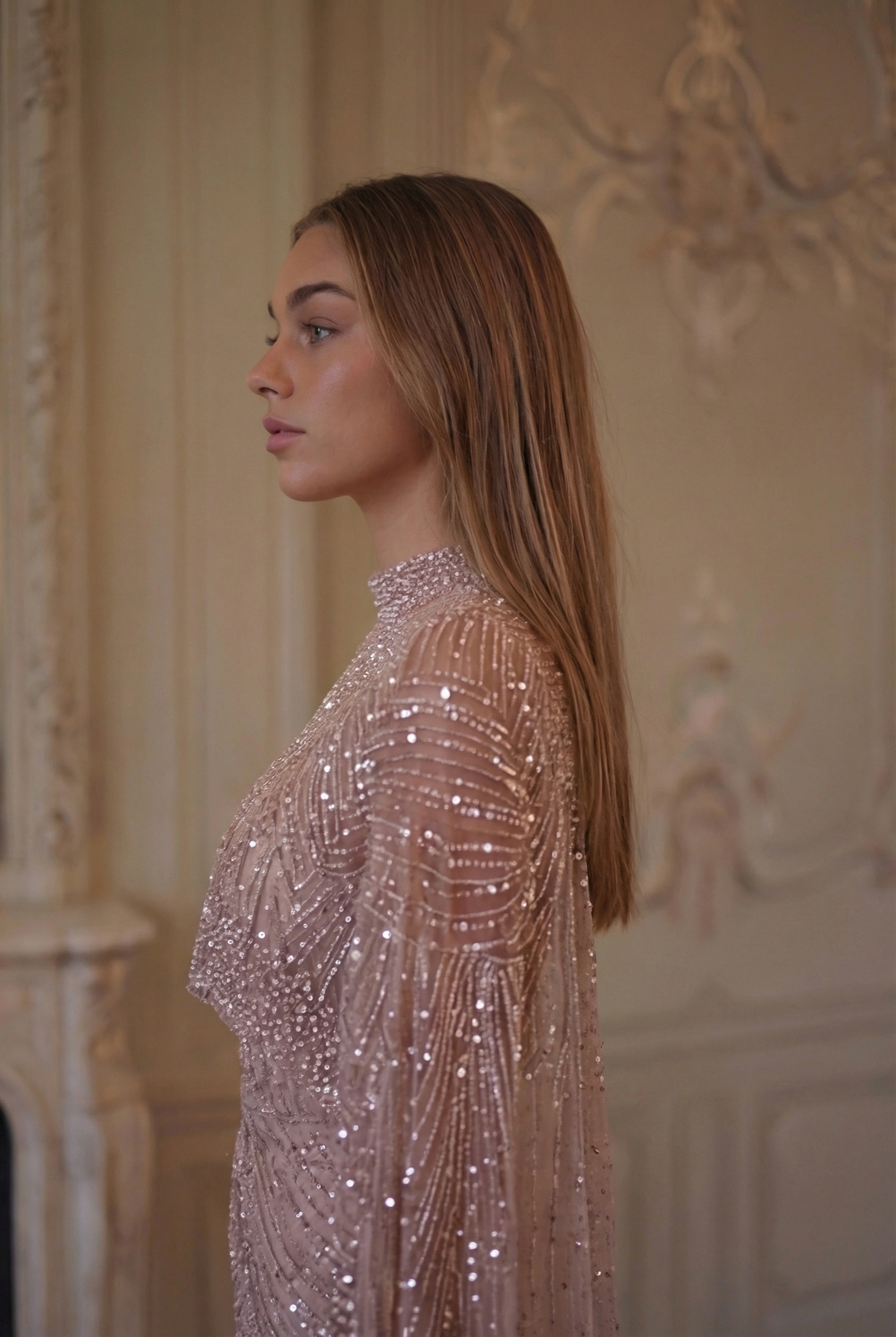 Aurora Cape Gown - Rose Mauve Lus Deluné