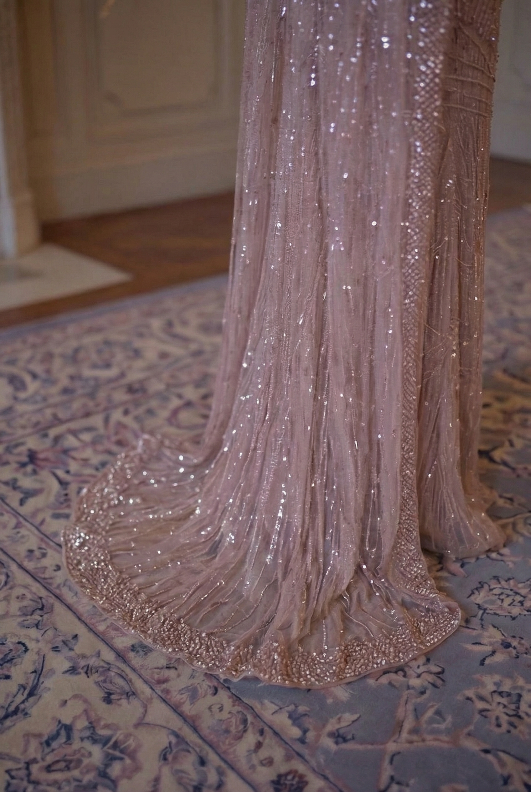 Aurora Cape Gown - Rose Mauve Lus Deluné