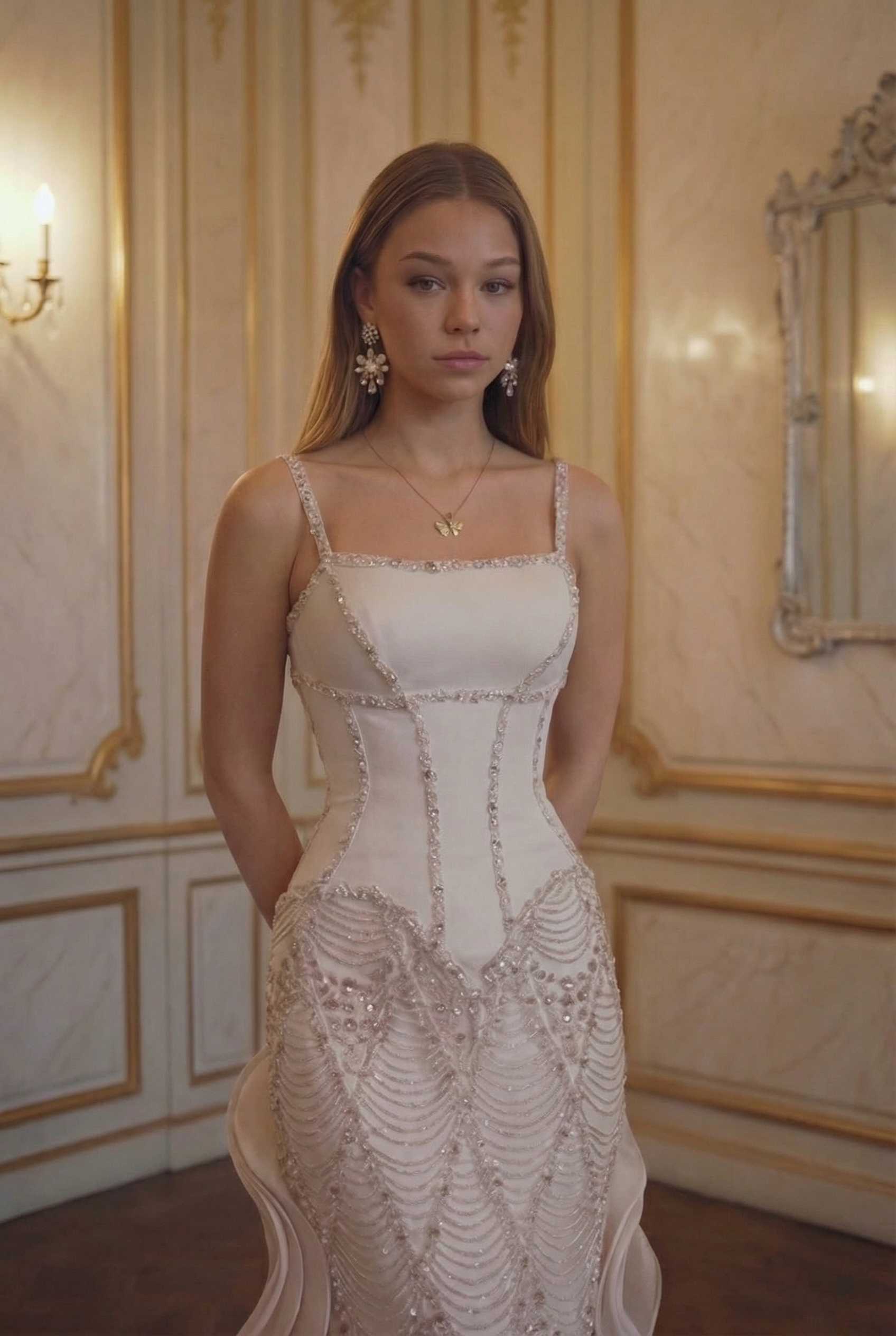 Blossom Corset Mermaid Gown - Blush Pink Lus Deluné