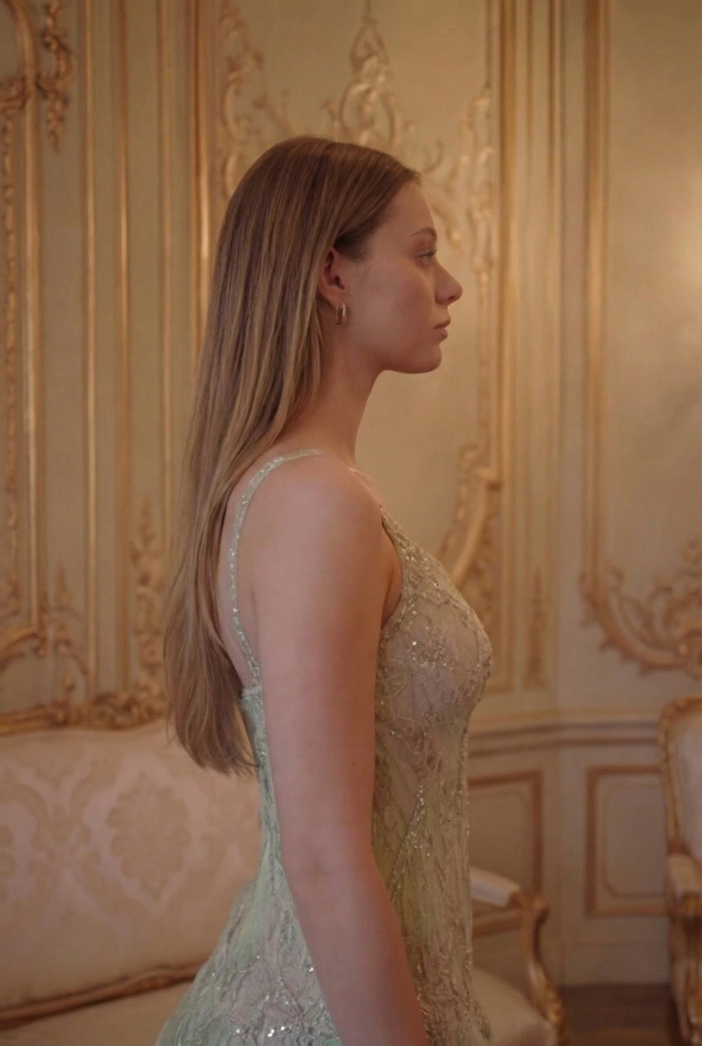 Ivy Petal Mermaid Gown - Sage Green Lus Deluné