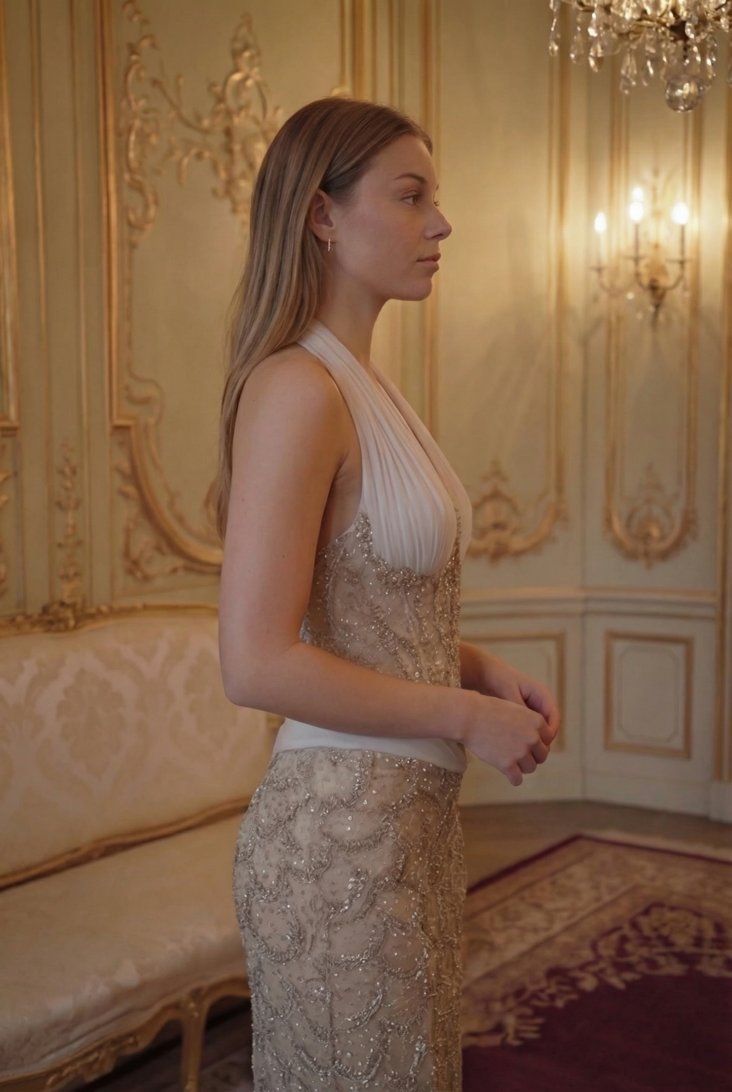 Aurelia Halter Gown - Champagne Bronze Lus Deluné